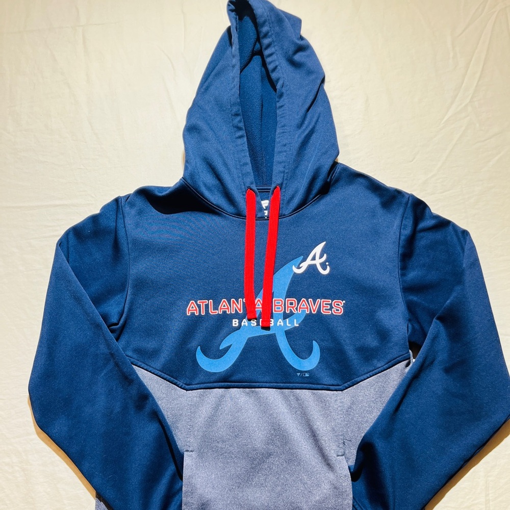 Fanatics Atlanta Braves Navy and Gray Hoodie